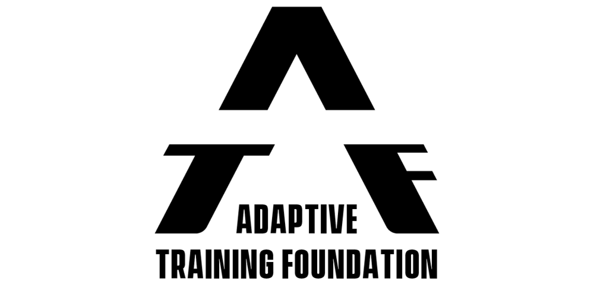 Black logo of Adaptive Training Foundation on a white background