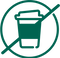 Prohibition symbol with a coffee cup inside a circle, indicating no coffee.