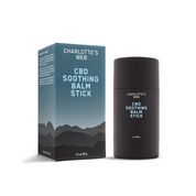 Product Image for Charlotte&#39;s Web CBD Soothing Balm Stick packaging with balm stick on a white background