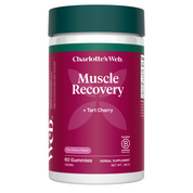 Product Image for Charlotte&#39;s Web Muscle Recovery gummy supplement container on a white background