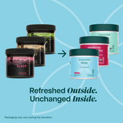 Product Image for Collection of Charlotte&#39;s Web product containers with a blue background and text &#39;Refreshed Outside. Unchanged Inside.&#39;