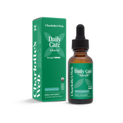 Product Image for Charlotte&#39;s Web Daily Care Extract Oil bottle and packaging on a white background