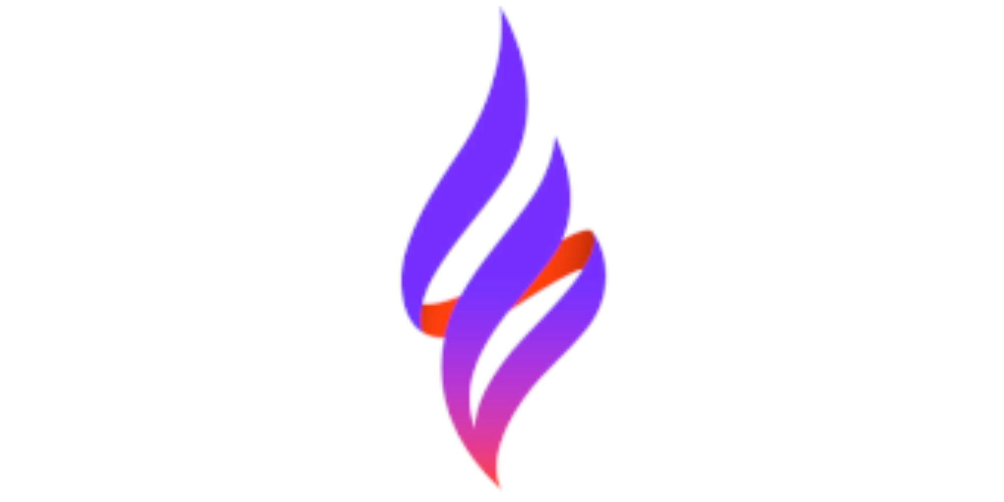 Colorful logo with wavy design on a white background