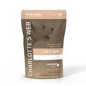 Product Image for Bag of Charlotte&#39;s Web Hip &amp; Joint treats for dogs on a white background