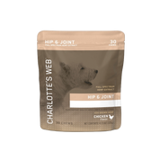 Product Image for Package of Charlotte&#39;s Web Hip &amp; Joint supplement for dogs on a white background